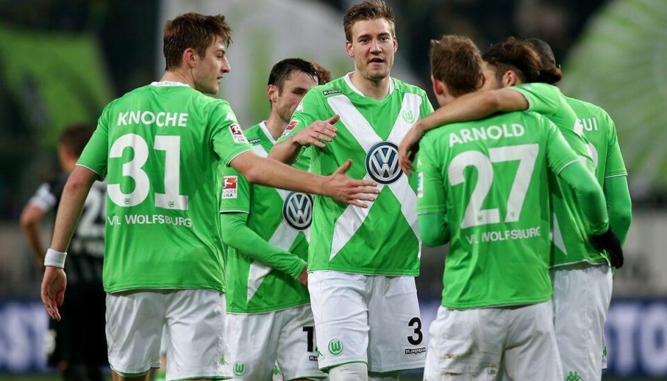 Bendtners Wolfsburg topper Bundesligaen efter klar sejr Foto: RONNY HARTMANN/Scanpix (Arkivfoto)