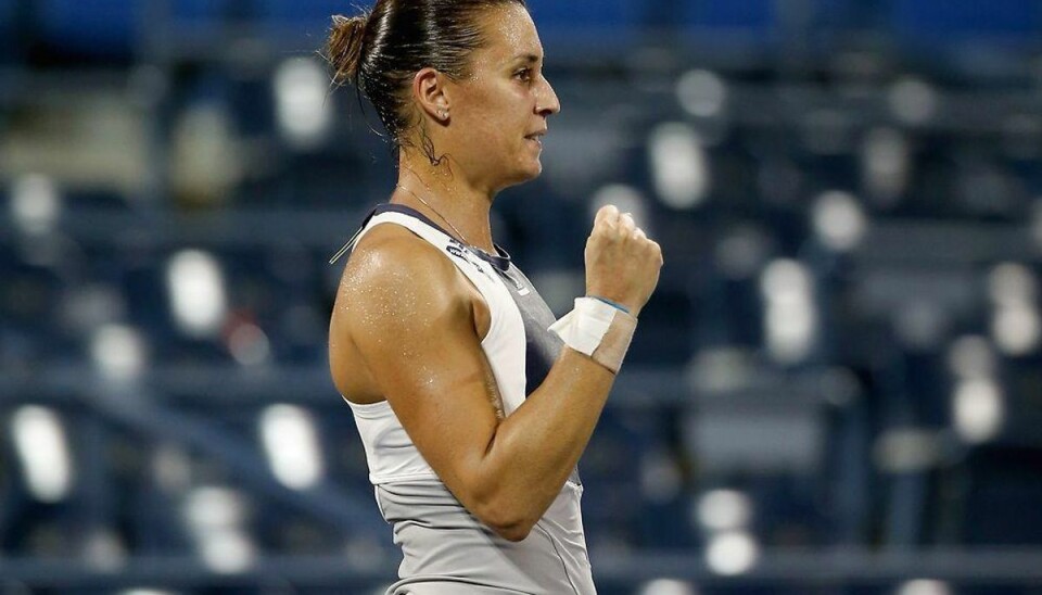 Drone skaber angst i US Open: Italiener frygtede bombe Flavia Pennetta. Foto: MATTHEW STOCKMAN/Scanpix.