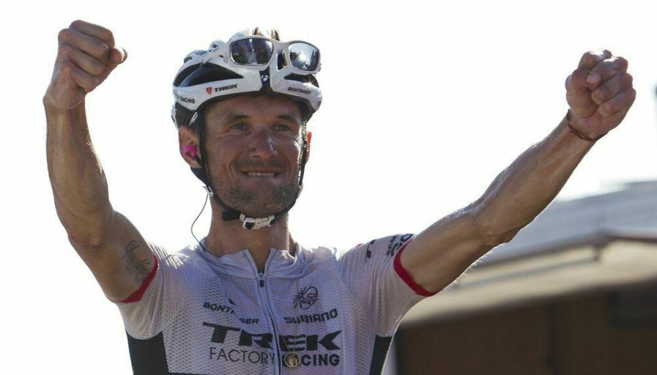 Franck Schleck vandt mandag den hårde bjergetape i Vueltaen. Foto Scanpix.