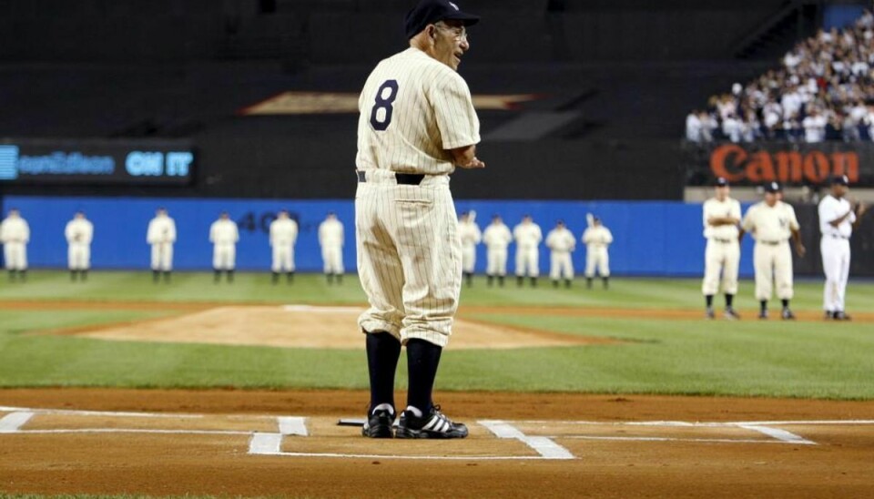 Baseball-legenden Yogi Berra er død i en alder af 90 år. Foto: Mike Segar/Scanpix