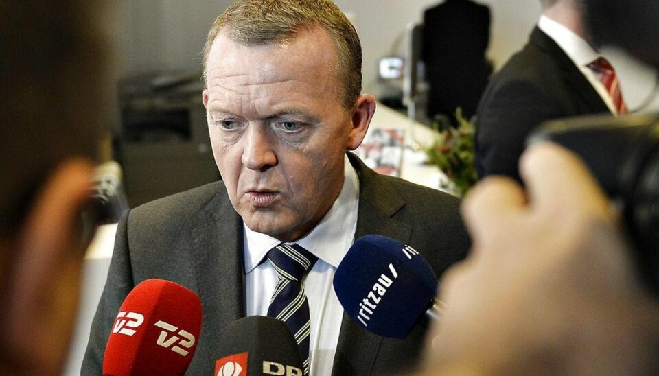 Løkke: -Det er Holsts egen beslutning Lars Løkke Rasmussen kommenterer Carl Holsts afgang som minister. Foto: Scanpix.