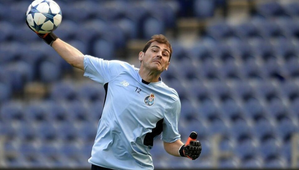 Portos Iker Casillas kan blive den mest spillende i Champions League. Foto: Miguel Riopa/Scanpix