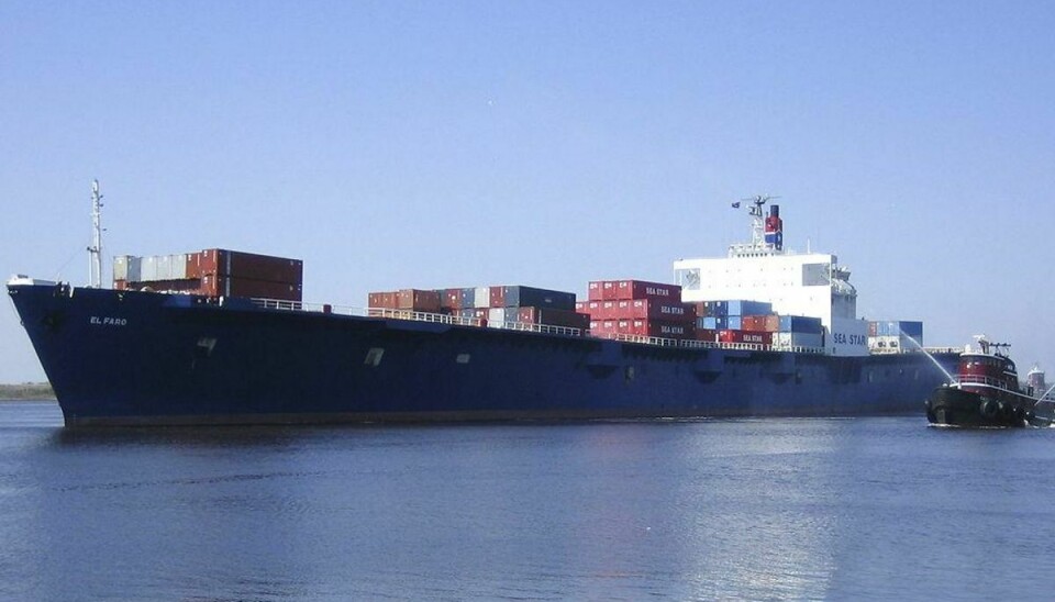 Torsdag forsvandt det amerikanske containerskib »El Faro«. Nu formnoder myndighederne, at det sammen med en 33 mand stor besætning er sunket. Arkivfoto: Scanpix.