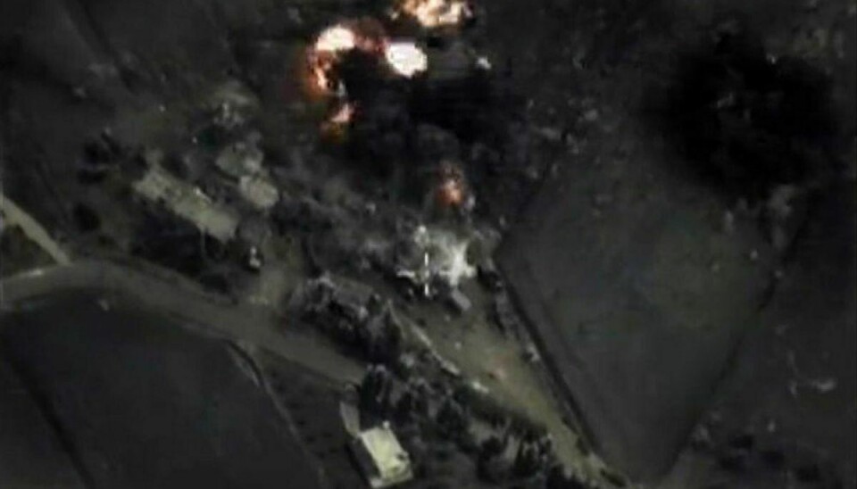 Torsdag har Rusland udført over 30 bombeangreb i Syrien. Screengrab: Scanpix/Det russiske forsvarsministerium