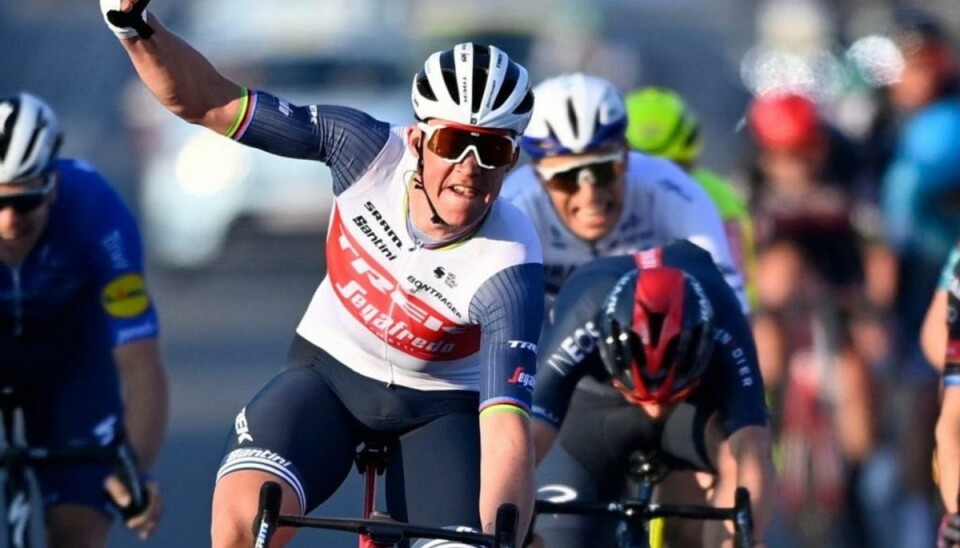 Ny dansk triumf Mads Pedersen viste igen sine spurtevner, da han triumferede i Kuurne-Bruxelles-Kuurne. – Foto: Eric Lalmand/Ritzau Scanpix