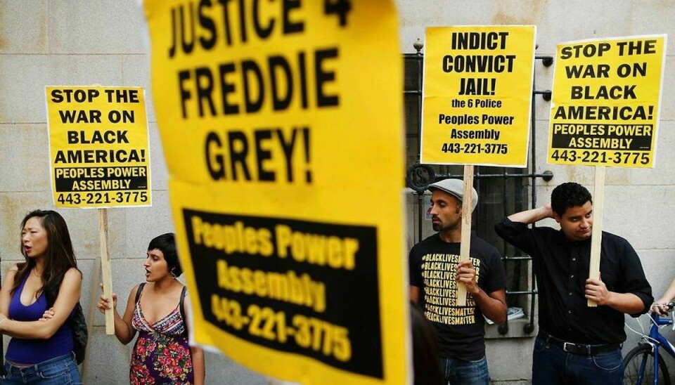 Freddie Gray JRs død skabte store protester i Baltimore. Foto: Chip Somodevilla/Scanpix