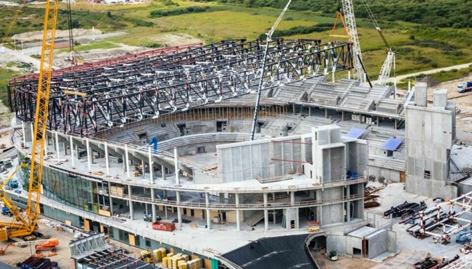 Byggeriet af den ny Royal Arena i København er i fuld gang. Det har lovende udsigter. Foto: ©Hélène Mogensen de Monléon