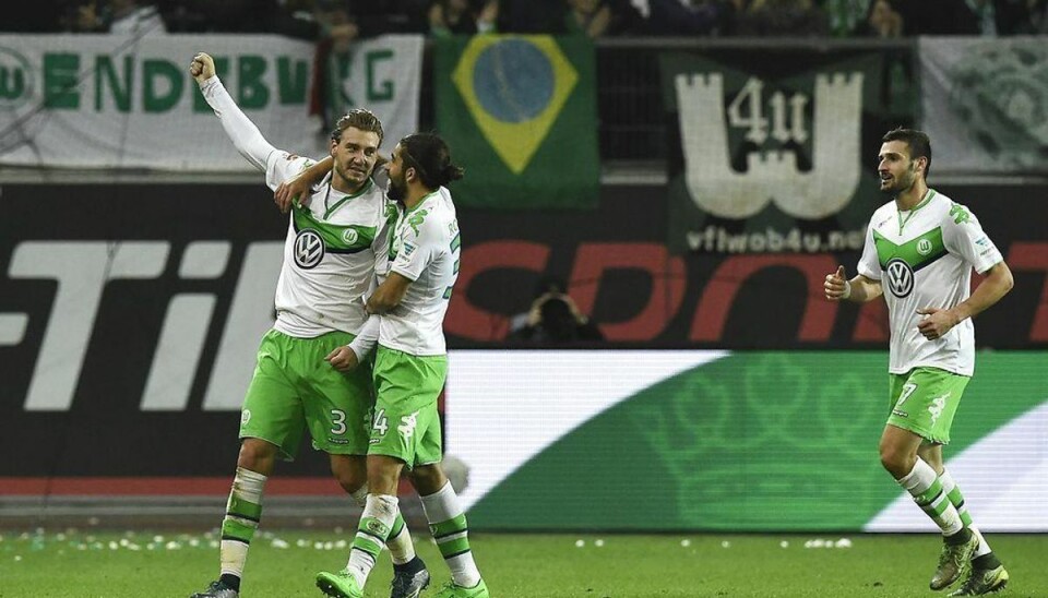 Bendtner får chancen og scorer i Wolfsburg-sejr Nicklas Bendtner ses her efter sin scoring. Foto: TOBIAS SCHWARZ/Scanpix.