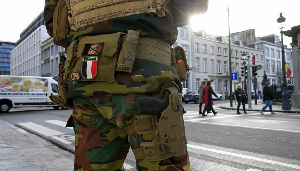 Belgien er i næsthøjeste beredskab, efter flere personer er anholdt. Foto: Pascal Rossignol/Scanpix