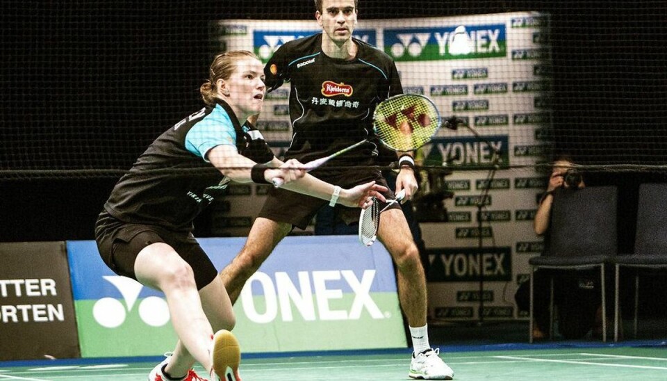 Sidste danske badmintonhåb napper finaleplads i Kina Joachim Fischer og Christinna Pedersen. Foto: Sophia Juliane Lydolph/Scanpix (Arkivfoto)