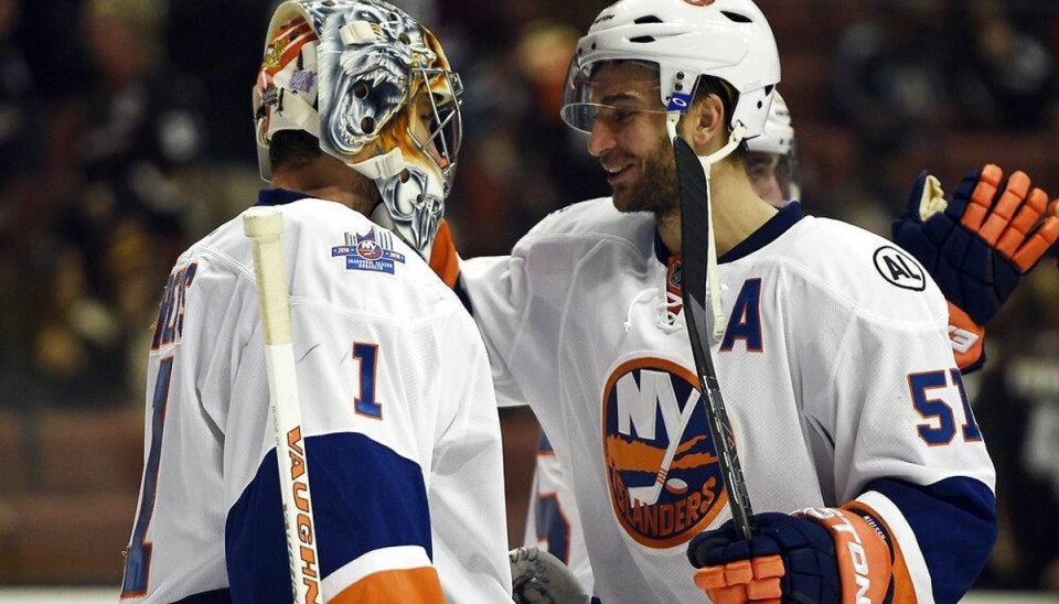 Frans Nielsen lyner to gange for New York Frans Nielsen (t.h.). Foto: Kelvin Kuo/Scanpix.