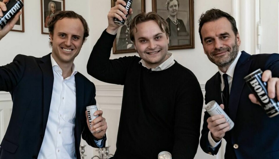 Investor Christian Arnstedt (TV), BOLD’s direktør Lasse Søkilde i midten og investor Jesper Buch (TH). Foto: Lange PR