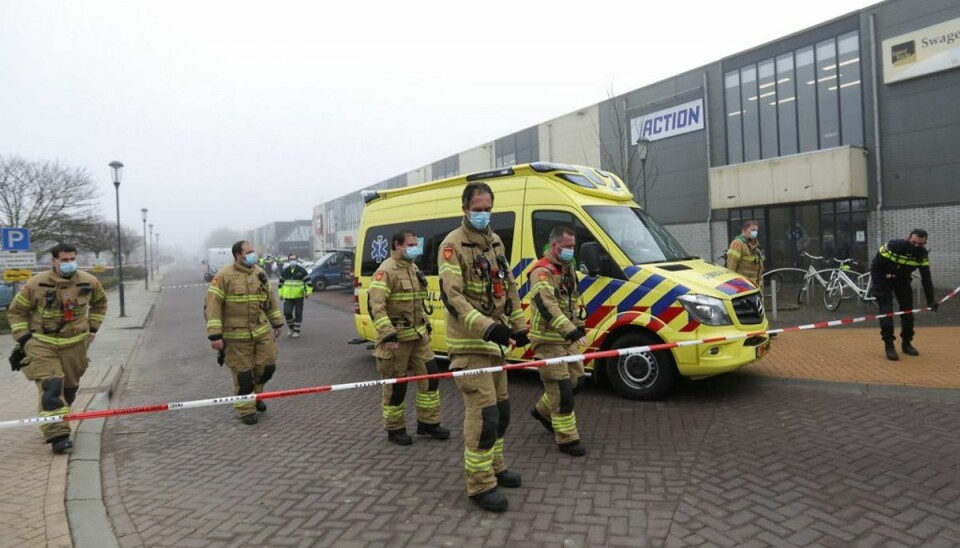 Drama ved testcenter: -Var ikke et uheld Coronatestcenter i Holland rystet af eksplosion. Foto: Scanpix