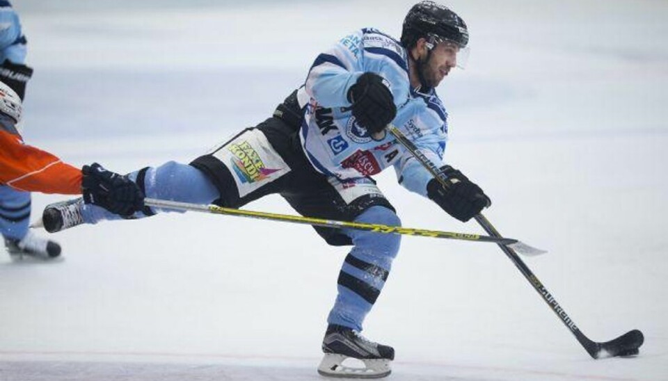 Ishockeymestrene er på vej ud af guldræset Sønderjyske har vundet guld i de seneste tre sæsoner, men holdet er i store problemer i semifinalen mod Esbjerg Energy. (Arkivfoto). Foto: Frank Cilius/Scanpix