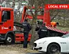 Politiet har beslaglagt biler flere steder på Sjælland tirsdag. Foto: Local Eyes.