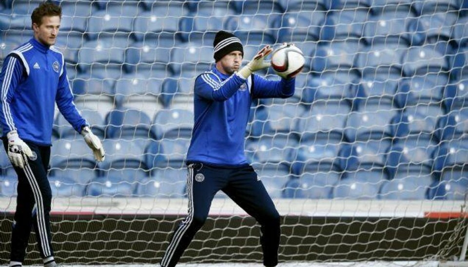LIVE: Skotland-Danmark – Schmeichel er klar Kasper Schmeichel spiller mod Skotland. Foto: Liselotte Sabroe/Scanpix