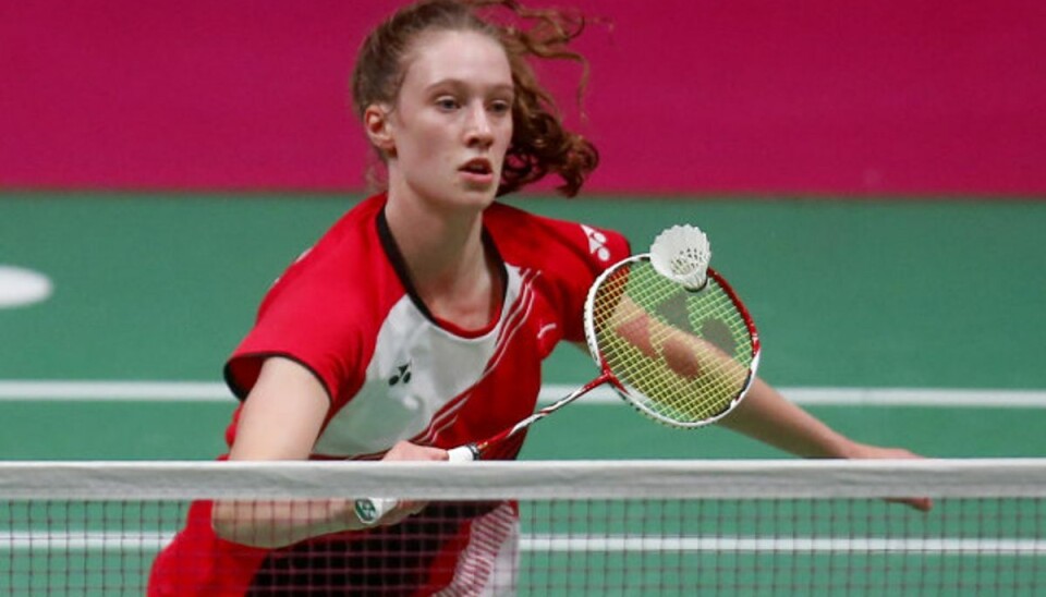 Ung dansker var chanceløs i EM-finalen Line Christophersen tabte EM-finalen til Carolina Marin. Foto: Efrem Lukatsky/Scanpix