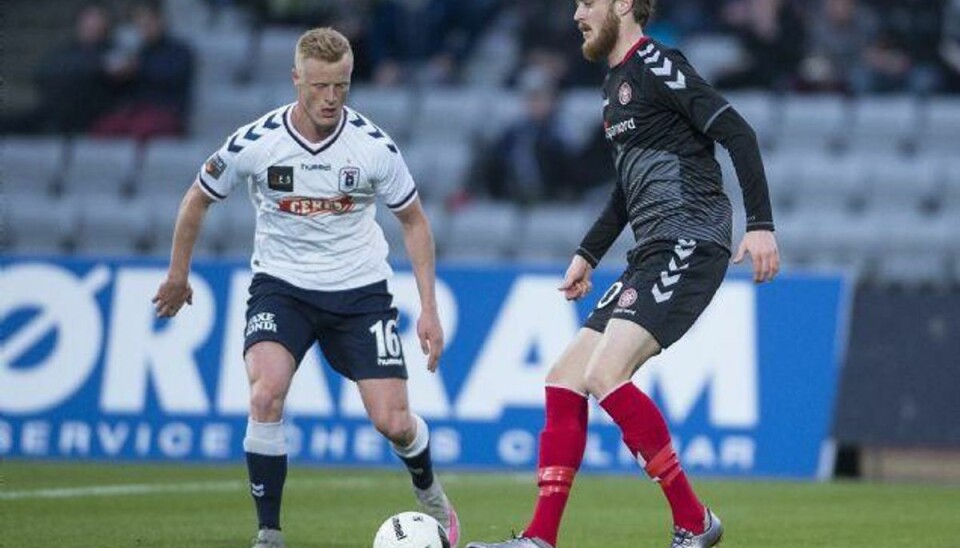 AGF-profil om pokalfinale: Det er ubeskriveligt Jens Jønsson (tv.) og AGF er klar til pokalfinalen. Foto: Henning Bagger/Scanpix