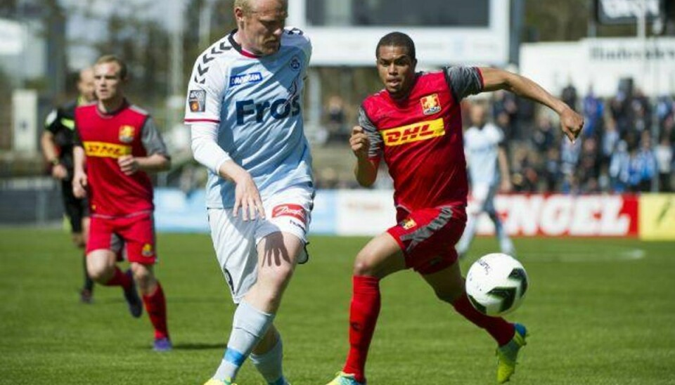 Tommy Bechmann scorede til 1-0 mod FC Nordsjælland. Foto: Michael Drost-hansen/Scanpix