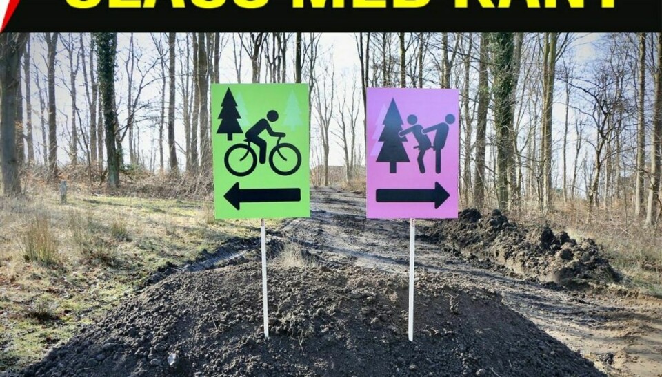 Bøsserne skal holde til højre. Cyklisterne til venstre. Og vupti, så er problemet løst. Foto: CJ/Newsbreak.dk