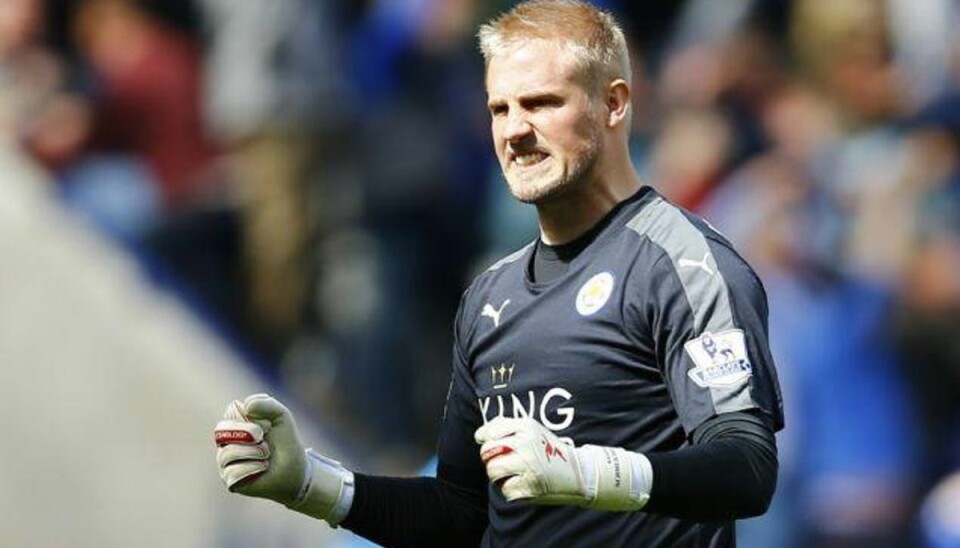 Schmeichel: Folk ser mig stadig som sønnen Leicester kan søndag vinde det engelske mesterskab, hvis klubben besejrer Manchester United på Old Trafford. (Arkiv). Foto: Darren Staples/Reuters