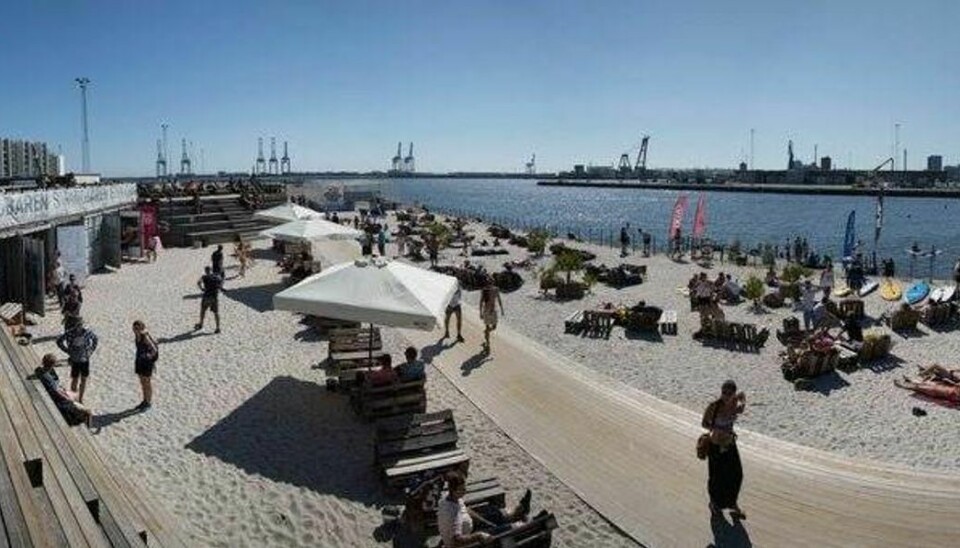 Strandbaren på Aarhus Havn åbner i år 13. maj.Foto fra Facebook