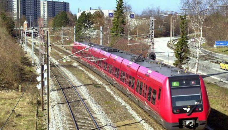 Mange S-tog er tirsdag morgen forsinket, fordi en køreledning er faldet ned ved Hellerup Station (arkivfoto) Foto: René Strandbygaard/dsb/Free