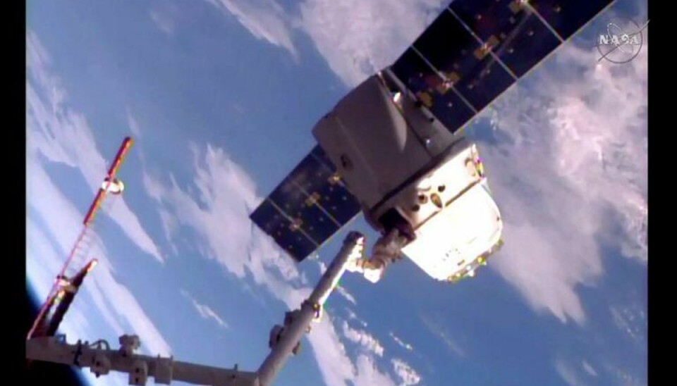 Foto: Scanpix / HO Den Internationale Rumstation ISS er blevet ramt af stenslag.Foto: Scanpix / HO