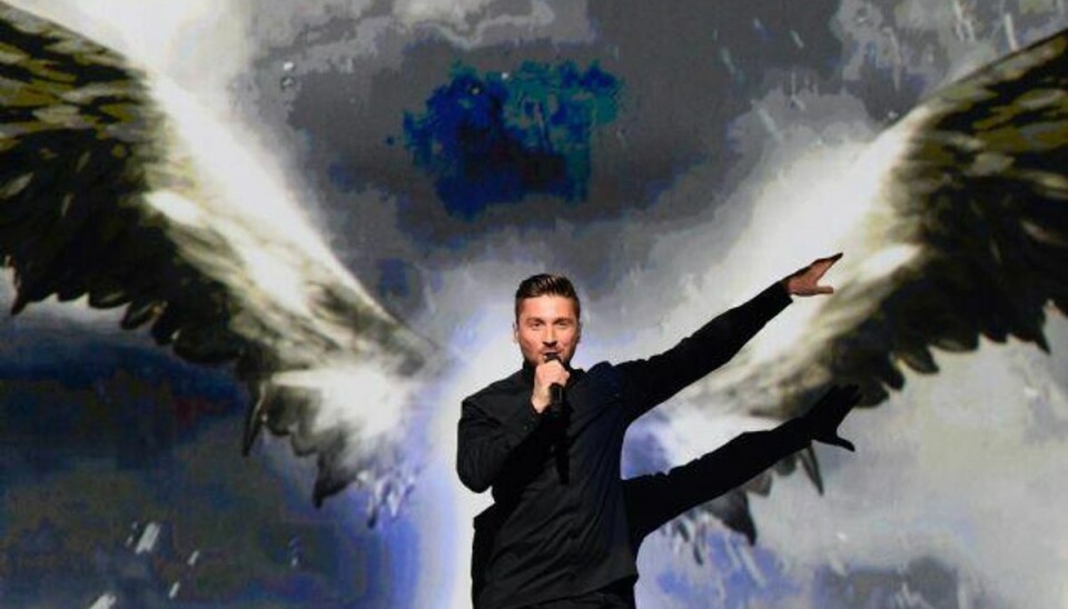 Spektakulært sceneshow kan sikre Eurovision-sejr Sergey Lazarev er favorit til sejren i aften. Foto: Jonathan Nackstrand/AFP