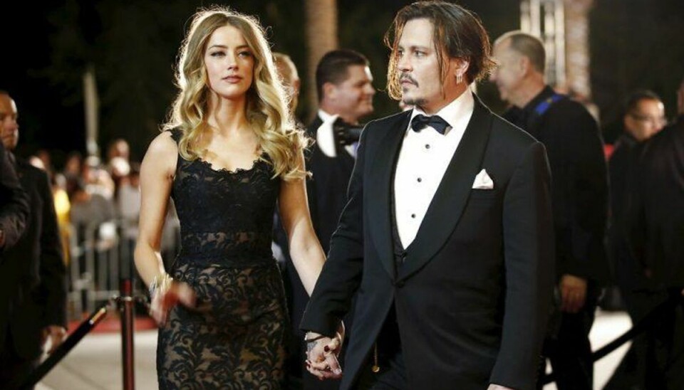 Mens alt endnu var lutter idyl mellem Amber Heard og Johnny Depp. Foto: Danny Moloshok/Scanpix Mens alt endnu var lutter idyl mellem Amber Heard og Johnny Depp. Foto: Danny Moloshok/Scanpix