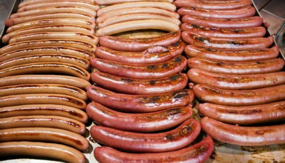19 pølseprodukter fra Tican Fresh Meat A/S trækkes tilbage, fordi det ikke kan udelukkes, at de indeholder metalsplinter. Foto: Ty Stange/Scanpix
