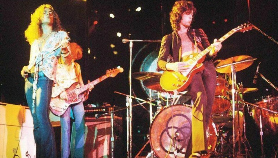 Den legendariske rock-gruppe Led Zeppelin fik et mega-hit med Stairway to Heaven, men måske er det et kopi-produkt. Arkivfoto: Scanpix