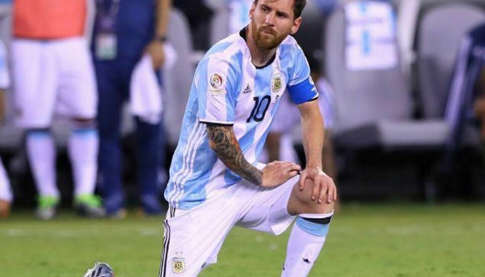 Lionel Messi stopper på Argentinas landshold. Foto: Elsa/AFP