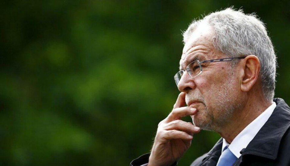 Østrigs præsidentvalg skal gå om Alexander Van der Bellen (billedet) vandt knebent over Hofer. Foto: LEONHARD FOEGER/Scanpix (Arkivfoto)
