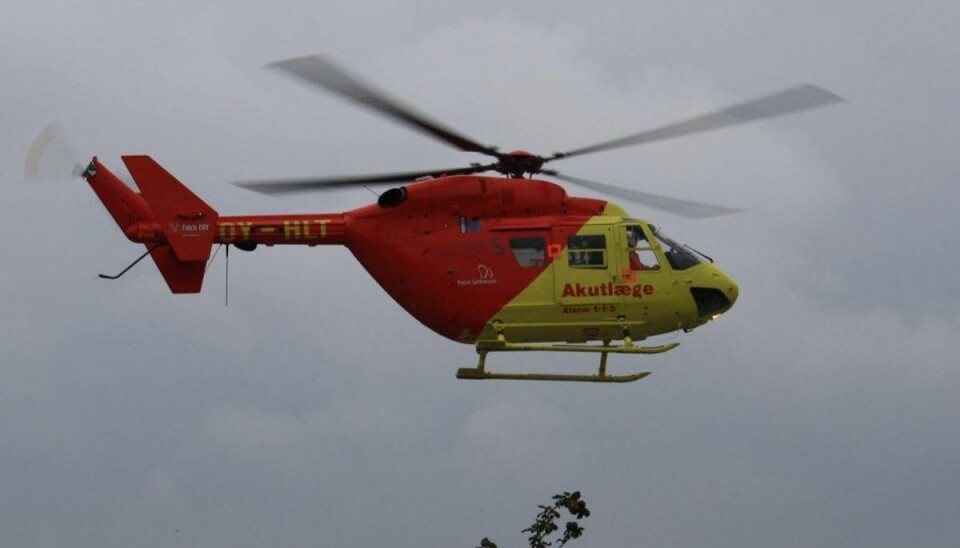 Randersvej i Aarhus var torsdag aften afspærret. En lægehelikopter skulle lande. Foto: Colourbox.