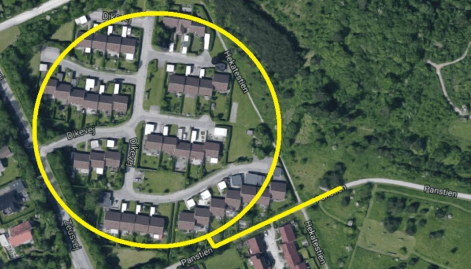 Dommer løslader anholdt mand i sag om pædofilt overfald En 10-årig pige, der legede med en veninde på Dikevej, blev lokket ad Panstien ind i et skovområde og overfaldet af en mand. Foto: Google Maps