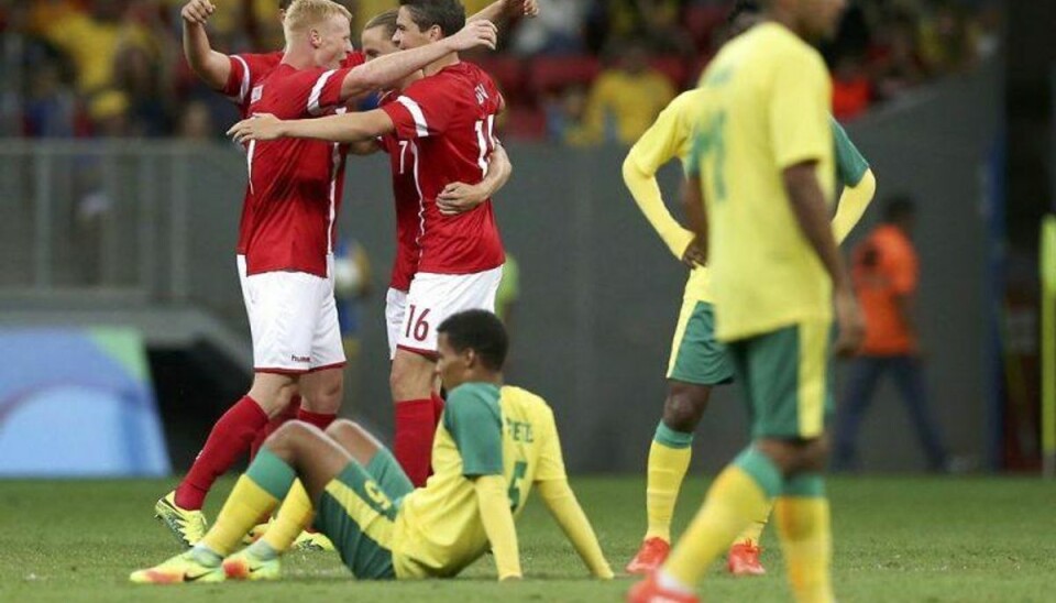 Fodboldlandsholdet henter smal OL-sejr over Sydafrika