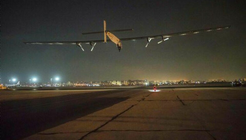 Solar Impulse 2’s sidste etape gik fra Kairo til Abu Dhabi. Foto: Jean Revillard / Rezo/AFP