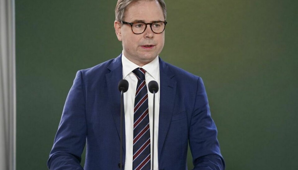 Finansminister Nicolai Wammen (S) afholder pressemøde om Danmarks Konvergensprogram 2021, i Rentekammersalen i Finansministeriet torsdag den 29. april 2021. Foto: Scanpix