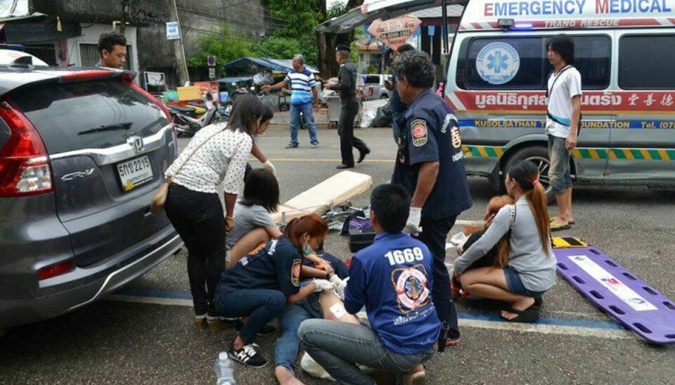 Ifølge flere medier har der fredag været mindst otte eksplosioner flere forskellige steder i Thailand, blandt andet i populære turistområder som Hua Hin og Phuket. Foto: Reuters/Scanpix.