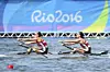 Det lykkedes ikke Lisbet Jakobsen og Nina Hollensen at ro sig i semifinalerne i dobbeltsculler ved OL i Rio. Foto: Carlos Barria/Reuters
