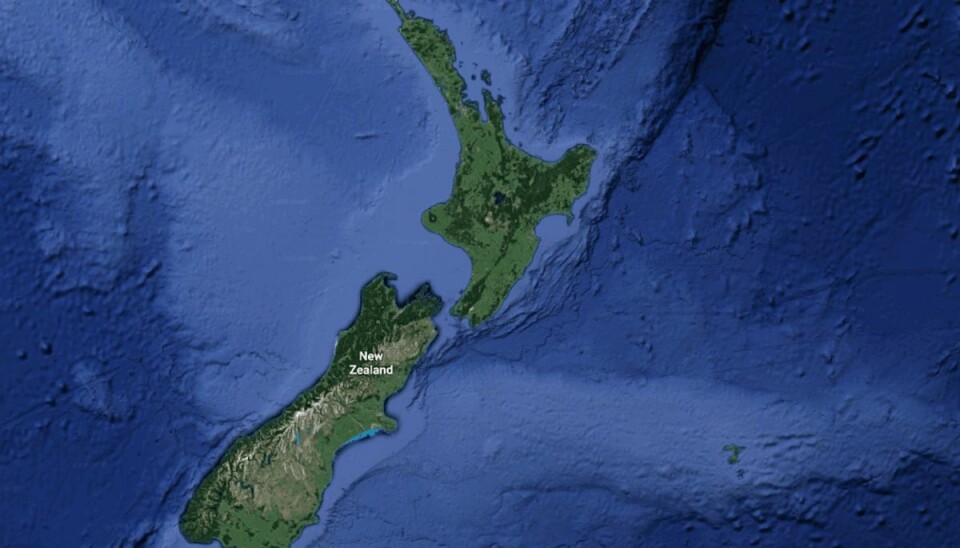 Skælv ved New Zealand udløser tsunami-advarsel Foto: Google Maps.