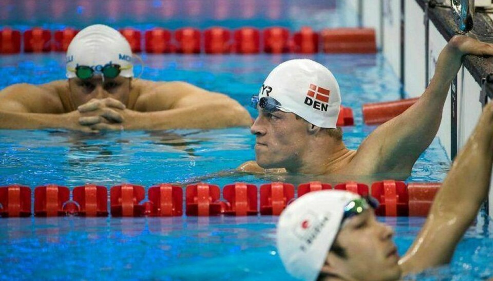 Jonas Larsen vandt mandag bronze i svømning. Arkivfoto: Al Tielemans/Scanpix