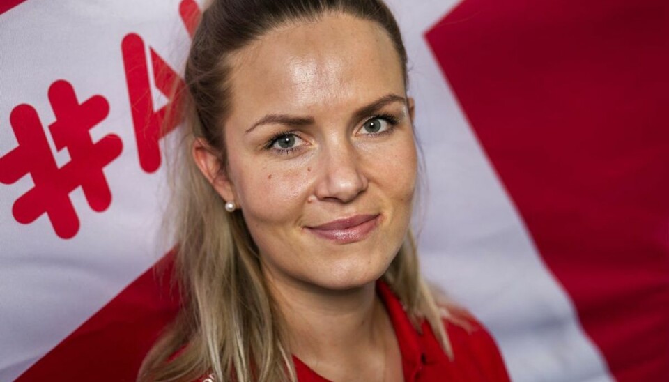 Dansk kvinde: Ny baby og milliarder på kontoen 31-årige Anna Kasprzak fra Haderslev har al mulig grund til at juble Foto: Martin Sylvest/Ritzau Scanpix