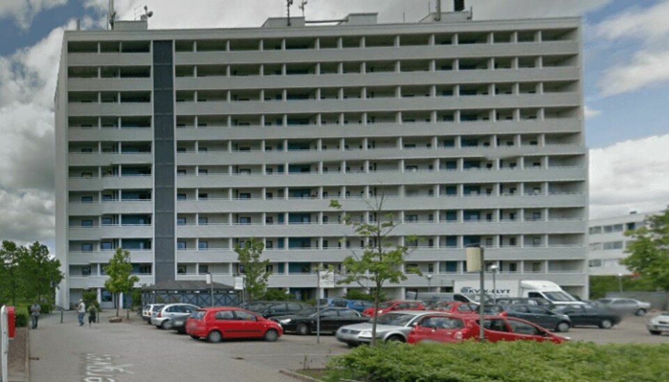 Det var i dette område i Haderslev, der tidligt mandag morgen blev fundet en død mand. Foto: Google Street View.
