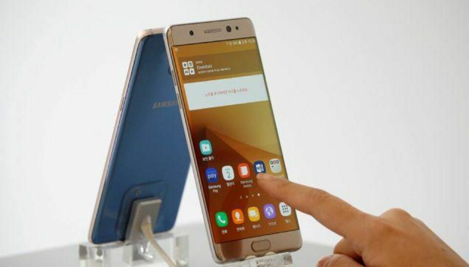 Samsungs nye topmodel, Galaxy Note 7 (foto), bliver tilsyneladende ved med at skabe problemer for den sydkoreanske elektronikgigant. Foto: © Kim Hong-ji / Reuters/Reuters