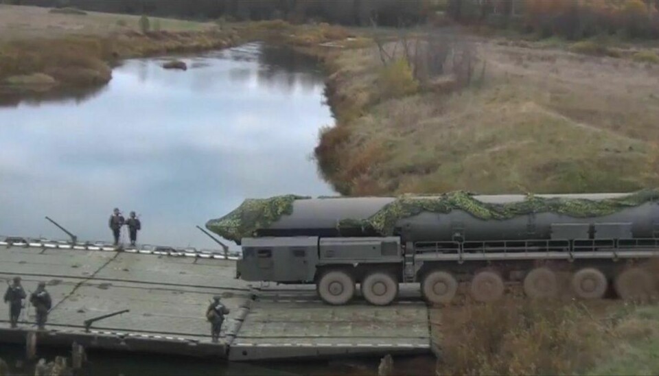 Rusland træner med potentielle atommissiler tæt på Nato. Foto: Ritzau.