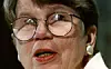 Janet Reno, der har danske rødder og blev USAs første kvindelige justitsminister, er død, den 7. november, 78 år gammel. Janet Reno døde af Parkinson. Foto: Scanpix 2016.