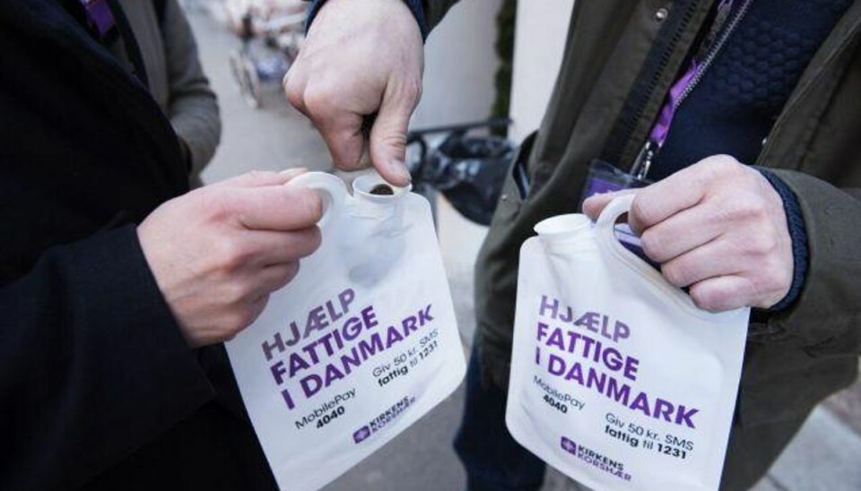 Kirkens Korshær samlede 3,2 millioner ind til fattige Cirka 3000 indsamlere var søndag ude for at skaffe penge til arbejdet for de fattige i Danmark. Foto: Claus Bech/Scanpix