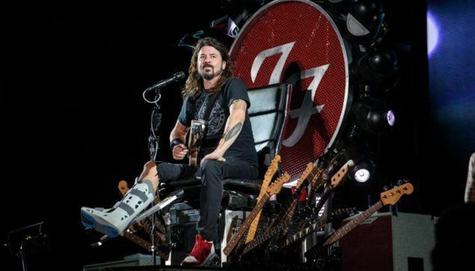 Foo Fighters skal fylde Orange Scene til sommer Dave Grohl fra Foo Fighters er tidligere trommeslager i Nirvana. Foto: Ed Jones/AFP